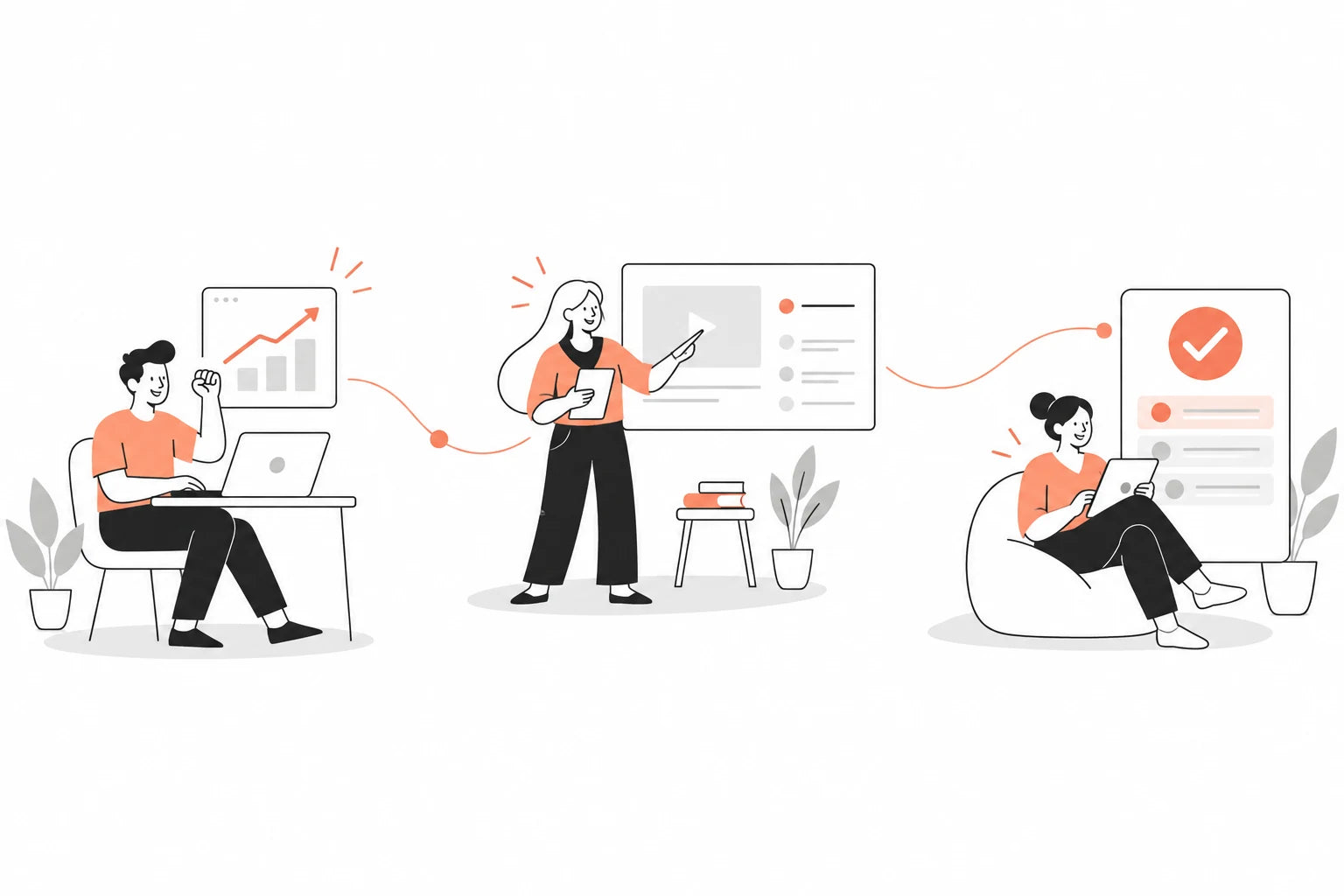 Creators building and learning with Courses Plus