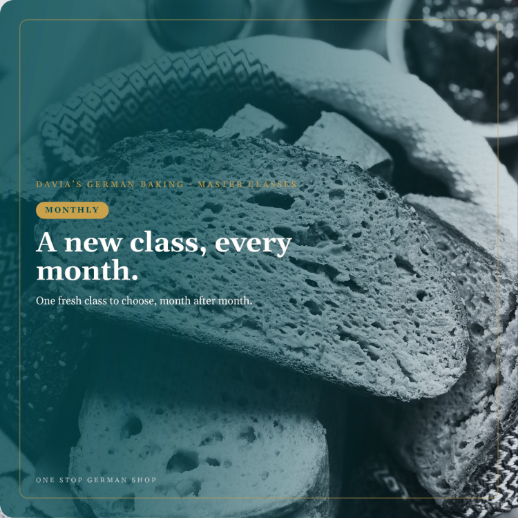 Davia’s German Baking Masterclasses — a new class every month